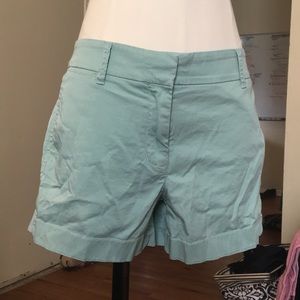 NWOT J. Crew 4” inseam mint green chino shorts